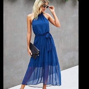 *NWT* Prettygarden Halter Midi Dress with Belt